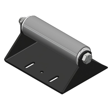 Global Slide Out Roller, Surface Mount, Model No 648, W/Single Roller, Powder Coat Black Mounting Bracket. SOR-SM-648-2006